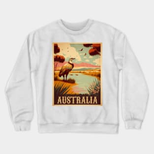 Australia Billabong Vintage Travel Art Poster Crewneck Sweatshirt